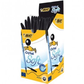 BIC Cristal Soft Negro Bolígrafo Medio 50 pieza(s) 951433