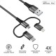 Trust 23572 cable USB 1 m 2.0 USB A USB C/Micro-USB B/Lightning Negro