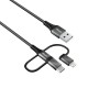 Trust 23572 cable USB 1 m 2.0 USB A USB C/Micro-USB B/Lightning Negro