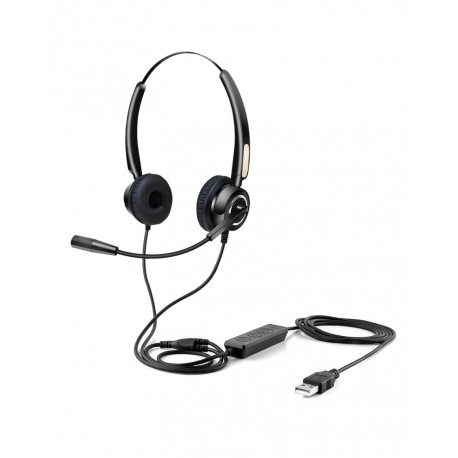 Urban Factory USB HEADSET WITH REMOTE CONTROL Auriculares Diadema USB tipo A Negro HBV01UF