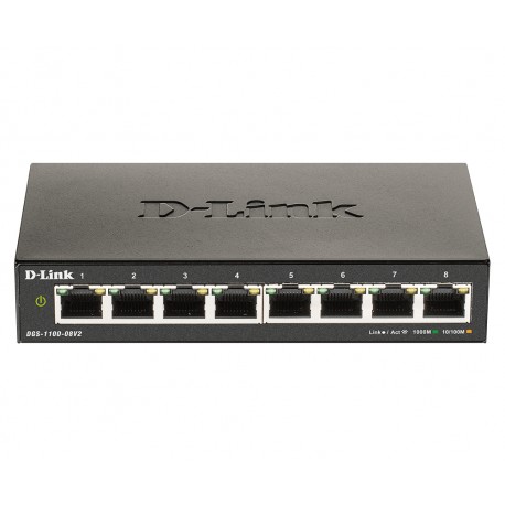 D-Link DGS-1100-08V2 switch Gigabit Ethernet (10/100/1000) Negro