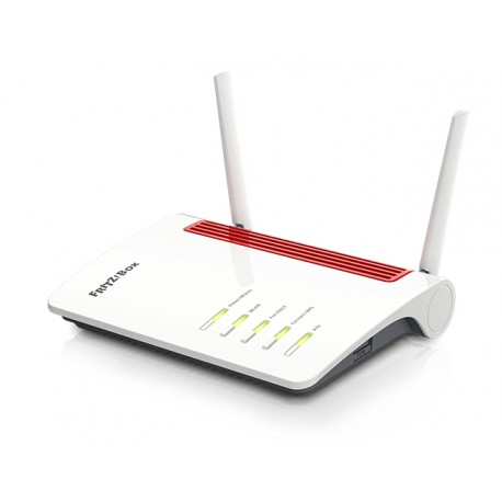 AVM FRITZ!Box 6850 LTE router inalámbrico Doble banda (2,4 GHz / 5 GHz) Gigabit Ethernet 3G 4G Rojo, Blanco 20002926