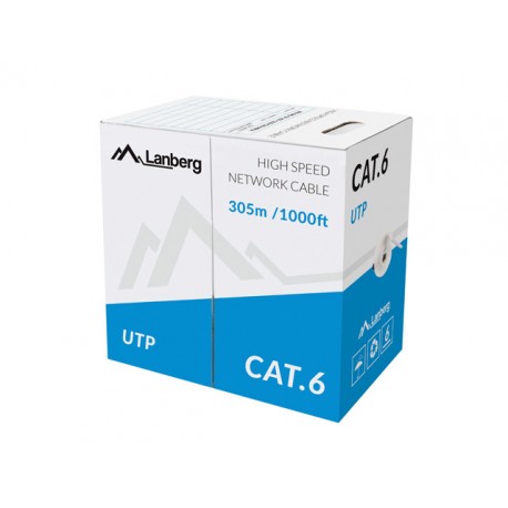 Lanberg LCU6-10CC-0305-S  305 m Cat6 U/UTP (UTP) Gris