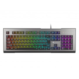 GENESIS Rhod 500 RGB teclado USB QWERTY Inglés de EE. UU. Negro, Plata - nkg-1621