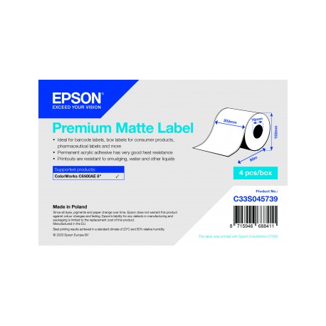 Epson C33S045739 etiqueta de impresora Blanco