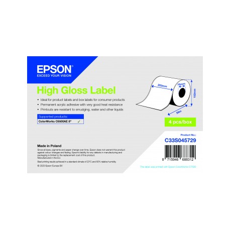 Epson C33S045729 etiqueta de impresora Blanco