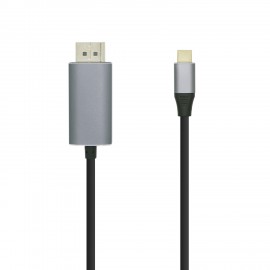 AISENS Cable conversor USB-C a Displayport 4K@60HZ, USB-C/M-DP/M, Negro, 1.8m