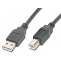 Digitus 1m USB 2.0 cable USB USB A USB B Negro - AK-300105-010-S