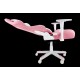 TALIUS Silla Dragonfly gaming blanco/rosa 2D, butterfly, base nylon, ruedas 60mm nylon, gas clase 4, - TAL-DRAGONFLY