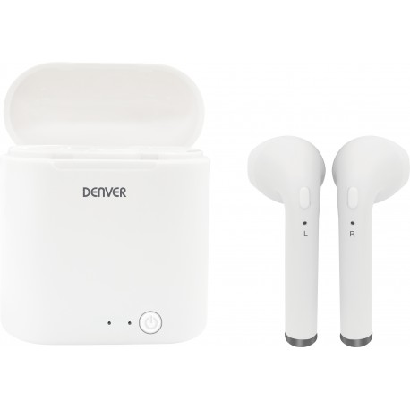 Denver TWQ-40P auricular y casco Auriculares Dentro de oído MicroUSB Bluetooth Blanco