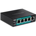 Trendnet TE-FP051 switch No administrado Fast Ethernet (10/100) Energía sobre Ethernet (PoE) Negro