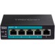 Trendnet TE-FP051 switch No administrado Fast Ethernet (10/100) Energía sobre Ethernet (PoE) Negro