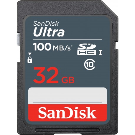 SanDisk Ultra 32GB SDHC Mem Card 100MB/s memoria flash UHS-I Clase 10 - sdsdunr-032g-gn3in