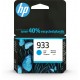 HP 933 1 pieza(s) Original Rendimiento estándar Cian - CN058AE