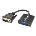 Lindy 38189 0.1m DVI-D VGA (D-Sub) Negro adaptador de cable de vídeo