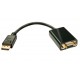 Lindy 41006 adaptador de cable de vídeo 0,15 m DisplayPort VGA Negro