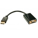 Lindy 41006 adaptador de cable de vídeo 0,15 m DisplayPort VGA Negro