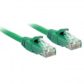 Lindy RJ-45 Cat6 U/UTP 1 m cable de red Verde U/UTP (UTP) - 48047