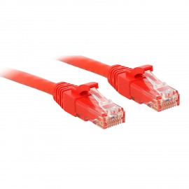 Lindy RJ-45/RJ-45 Cat6 1m cable de red Rojo U/UTP (UTP) - 48032