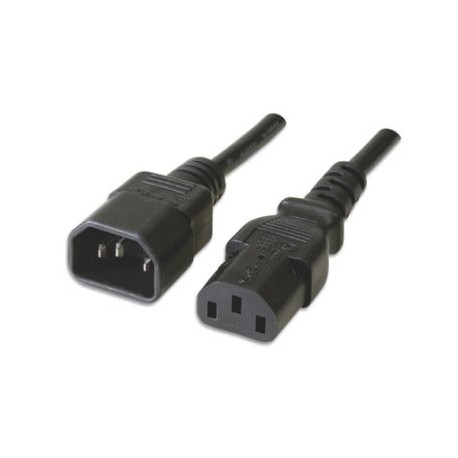 Ewent EW-190200-020-N-P 1.8m C14 acoplador C13 acoplador Negro cable de transmisión