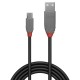 Lindy Anthra Line cable USB 2 m USB 2.0 USB A Micro-USB B Negro, Gris - 36733