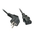 Lindy 30334 cable de transmisión Negro 0,7 m Enchufe tipo A IEC C13