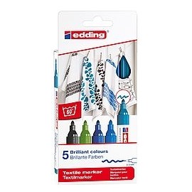 Edding 4500 marcador 5 pieza(s) Punta redonda Multicolor - 4-4500-5099