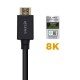 AISENS Cable HDMI V2.1 Ultra Alta Velocidad / HEC 8k@60Hz 48Gbps, A/M-A/M, Negro, 3.0m - A150-0424