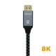 AISENS Cable Displayport V1.4 8k@60hz, DP/M-DP/M, Gris/Negro, 3.0m - A149-0438