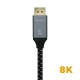 AISENS Cable Displayport V1.4 8k@60hz, DP/M-DP/M, Gris/Negro, 3.0m - A149-0438