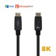 AISENS Cable Displayport Certificado V1.4 8k@60hz, DP/M-DP/M, Negro, 3.0m - A149-0433