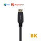 AISENS Cable Displayport Certificado V1.4 8k@60hz, DP/M-DP/M, Negro, 3.0m - A149-0433