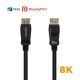 AISENS Cable Displayport Certificado V1.4 8k@60hz, DP/M-DP/M, Negro, 2.0m - A149-0432