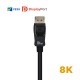 AISENS Cable Displayport Certificado V1.4 8k@60hz, DP/M-DP/M, Negro, 2.0m - A149-0432