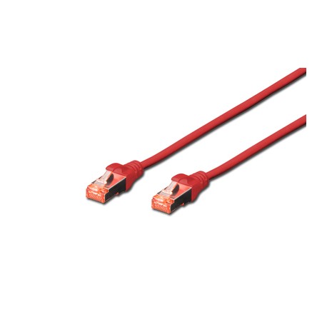 Digitus DK-1644-0025-R-10 cable de red 0,25 m Cat6 S/FTP (S-STP) Rojo