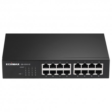 Edimax GS-1016 V2 switch Gestionado Gigabit Ethernet (10/100/1000) Negro