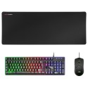 Mars Gaming MCPXBPT Combo Teclado+Ratón+Alfombrilla Negro PT