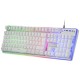 Mars Gaming MCPXWFR Combo Teclado+Ratón+Alfombrilla Blanco FR