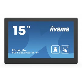 iiyama ProLite TW1523AS-B1P monitor pantalla táctil 39,6 cm (15.6'') 1920 x 1080 Pixeles Multi-touch Multi-usuario Negro