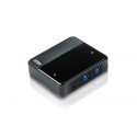 Aten US234 USB 3.0 (3.1 Gen 1) Type-B 5000Mbit/s Negro nodo concentrador