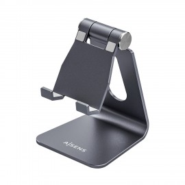 AISENS Soporte De Sobremesa Tamaño M Ajustable (1 Pivote) Para Movil / Tablet, Gris - MS1PM-083