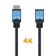 AISENS Cable HDMI V2.0 Prolongador Premium Alta Velocidad / HEC 4K@60Hz 18Gbps, A/M-A/H, Negro/Azul, 2.0m - A120-0453