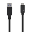 AISENS Cable USB 3.1 Gen 2 10 Gbps 3 A, Tipo C/M-A/M, Negro, 1.5m - A107-0450