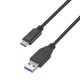 AISENS Cable USB 3.1 Gen 2 10 Gbps 3 A, Tipo C/M-A/M, Negro, 1.5m - A107-0450