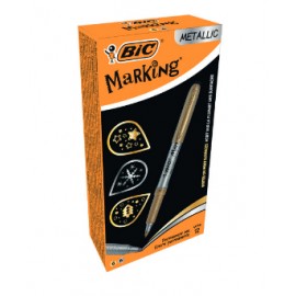 BIC 950466 marcador 12 pieza(s) Oro, Plata