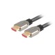 Lanberg CA-HDMI-30CU-0010-BK cable HDMI 1 m HDMI tipo A (Estándar) Negro, Plata