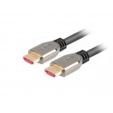 Lanberg CA-HDMI-30CU-0010-BK cable HDMI 1 m HDMI tipo A (Estándar) Negro, Plata