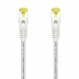 AISENS Cable De Red Latiguillo RJ45 LSZH Cat.7 600 MHz S/FTP PIMF AWG26, Blanco, 2.0 m - A146-0491