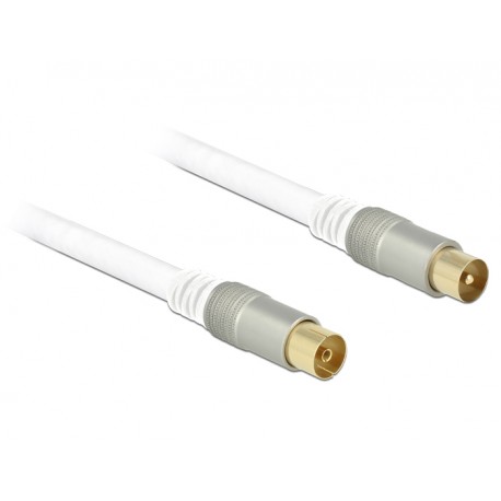 DeLOCK 5m RG-6/U 5m IEC IEC Blanco cable coaxial - 89414