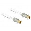 DeLOCK 5m RG-6/U 5m IEC IEC Blanco cable coaxial - 89414